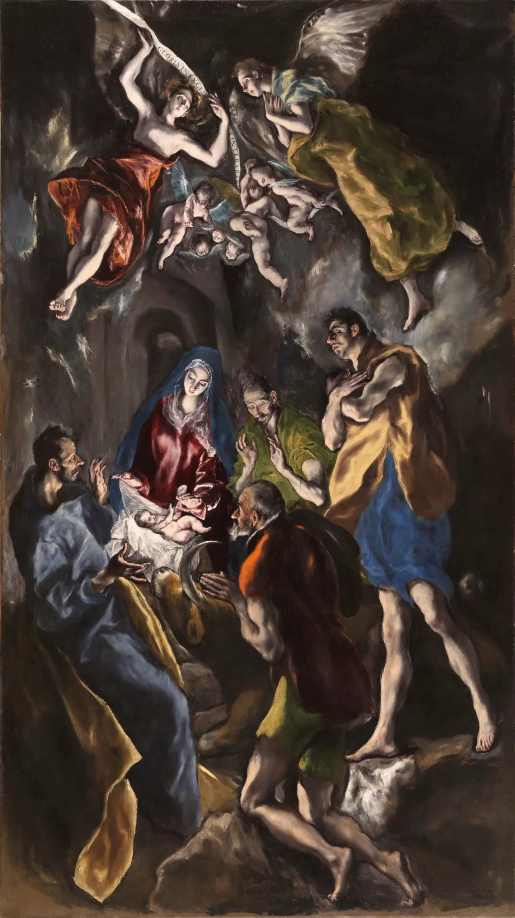 Adoration of the Shepherds in Detail El Greco